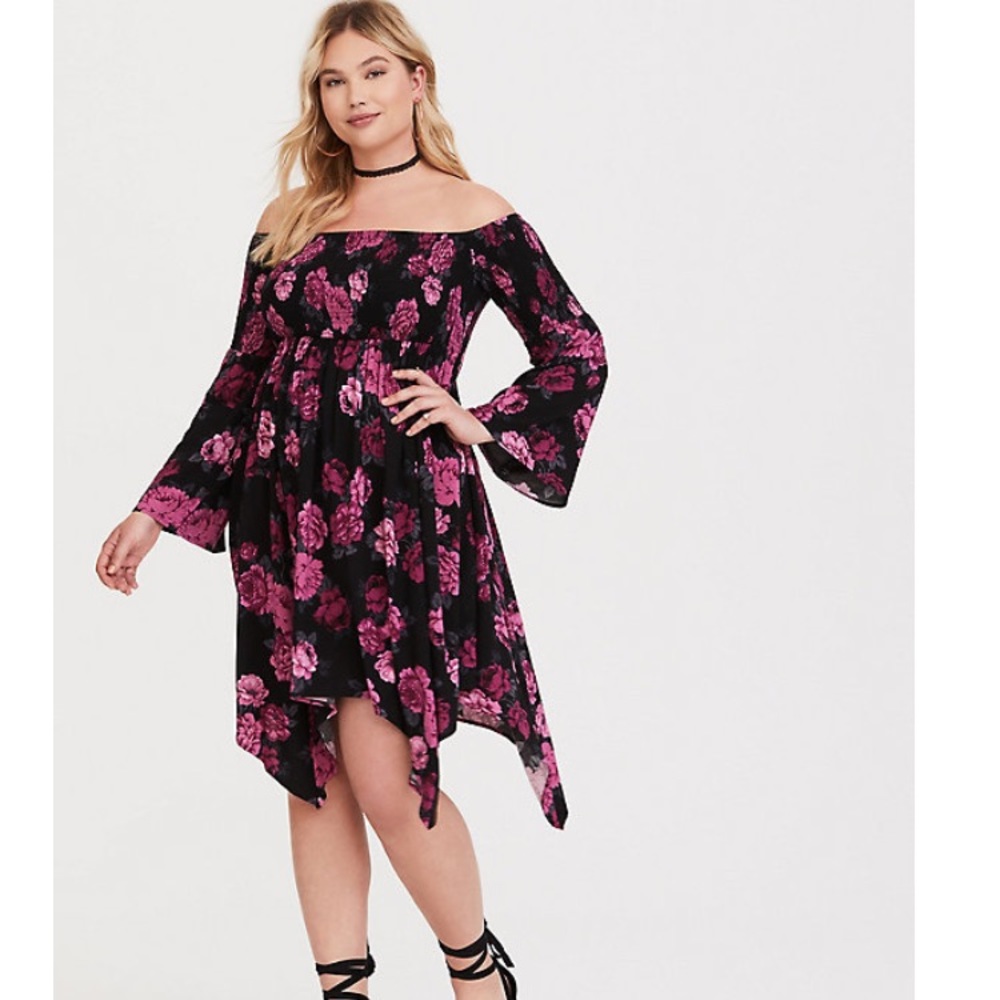 Torrid Floral Smock Dress